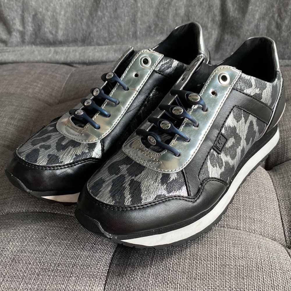 Michael Kors Allie Trainer Black/Metallic Leopard